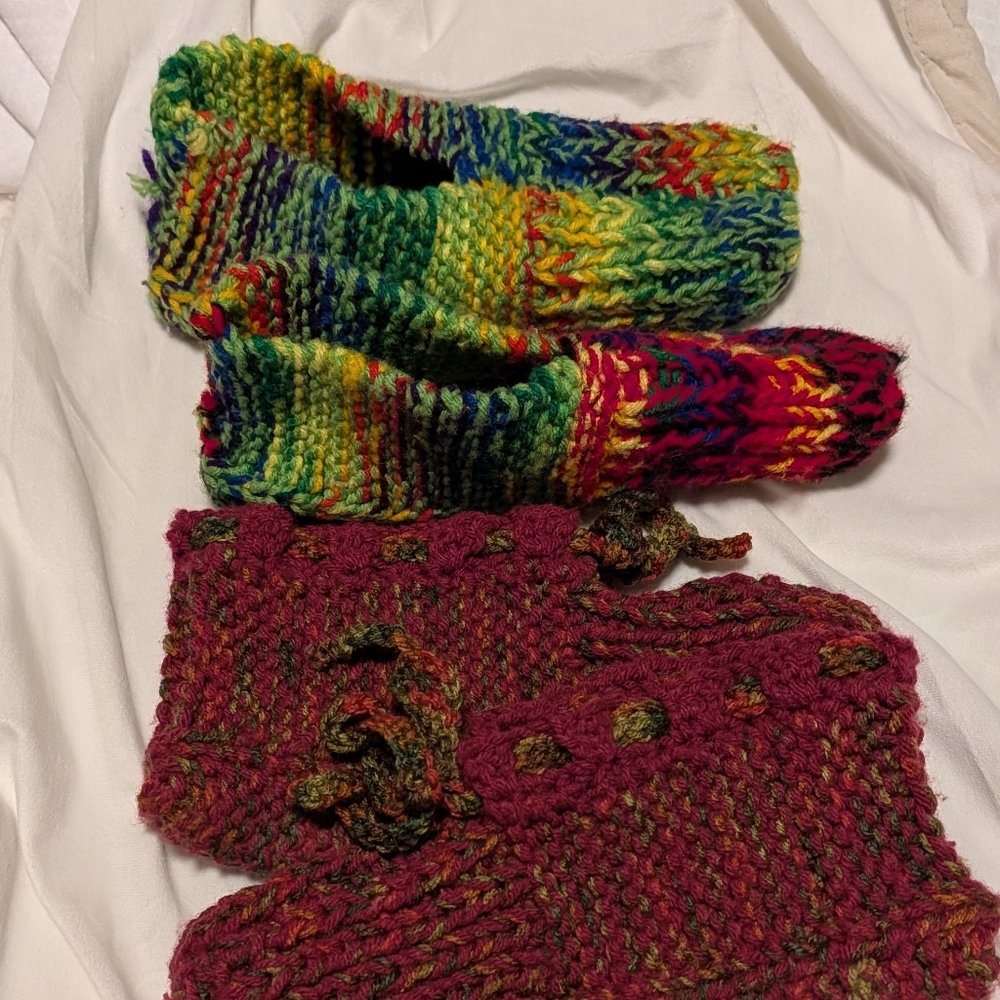 Colorful Knitted Women's Slippers